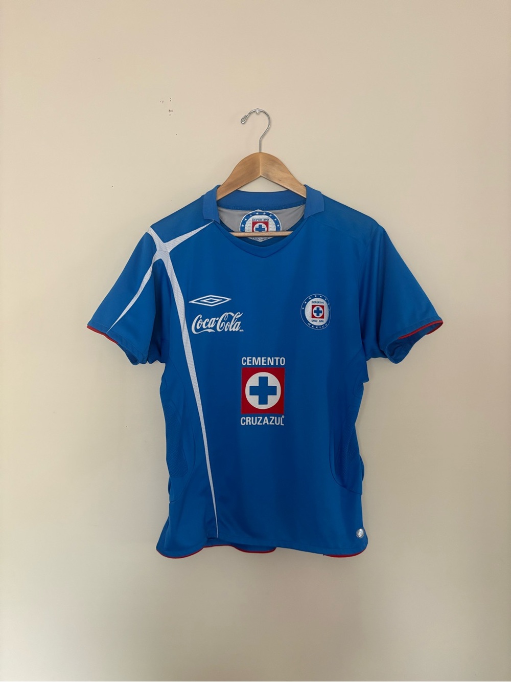 Cruz Azul Jersey Vintage 05/06 Home Kit Men's Soccer Jersey by Umbro